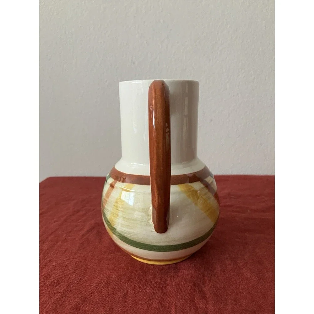 Vintage ‘40s/‘50s Vernon Kilns Vernonware Homespun Pitcher/Jug 32 oz. 7
